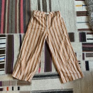 emmett made well high-waisted wide leg striped pants